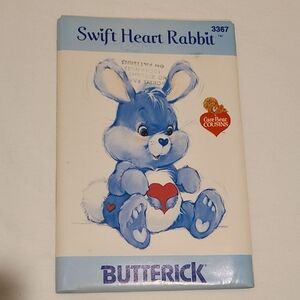 Care Bear Cousins Butterick Sewing Pattern 3367, Uncut 1985 Stuffed Toy